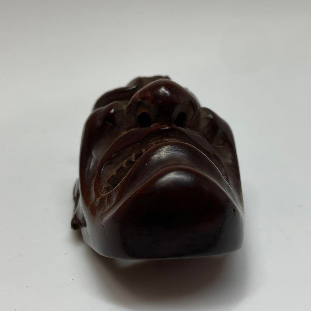 出目刀 木彫 面根付 12g トヒサ 東さ5-1214☆1F - メルカリ