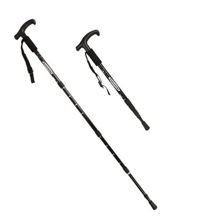 登山 四階段式 トレッキングポール ステッキ ストック T型 登山