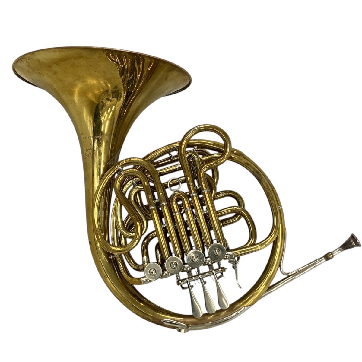 August Knopf Markneukirchen アウグスト クノッフ ダブルホルン ヴィンテージ管楽器 ジャンク K10525920