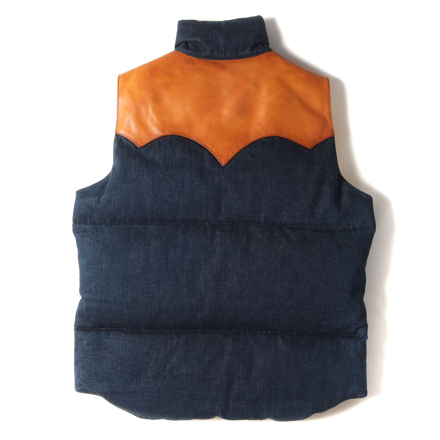 JELADO ジェラード ダウンベスト サイズ:L レザーヨーク デニム ダウン