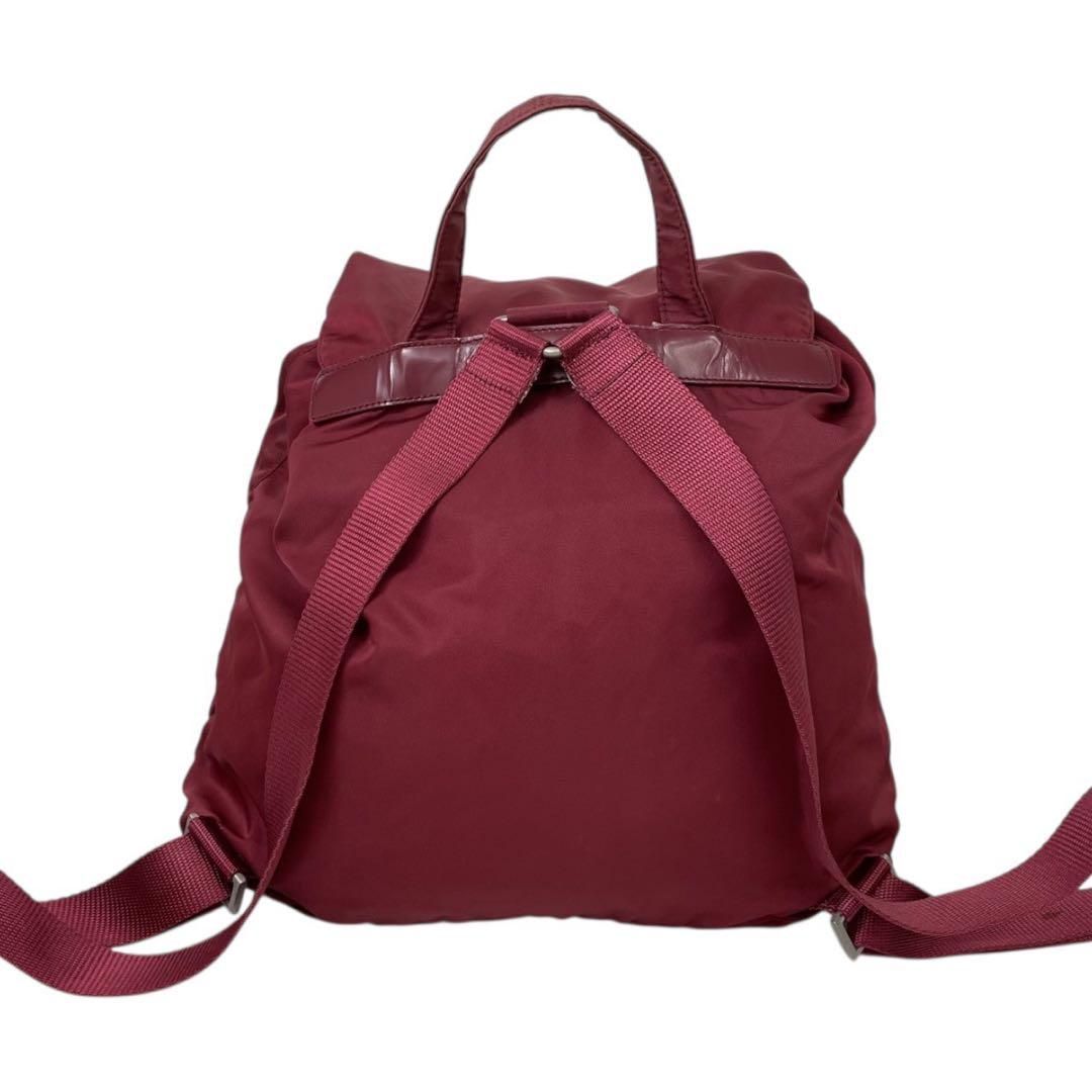 価格交渉 質問大 PRADA プラダ リュックサック バックパック ナイロン 三角ロゴ レッド 赤 レディース 軽量 大容量 感 4654