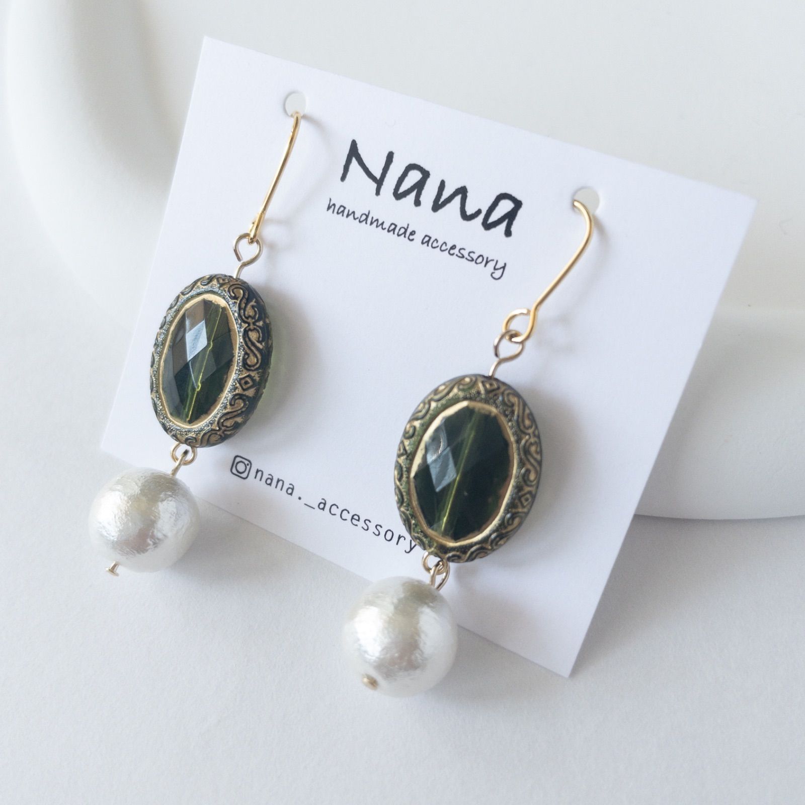 48】ハンドメイド ピアス イヤリング アクセサリー ドイツ 
