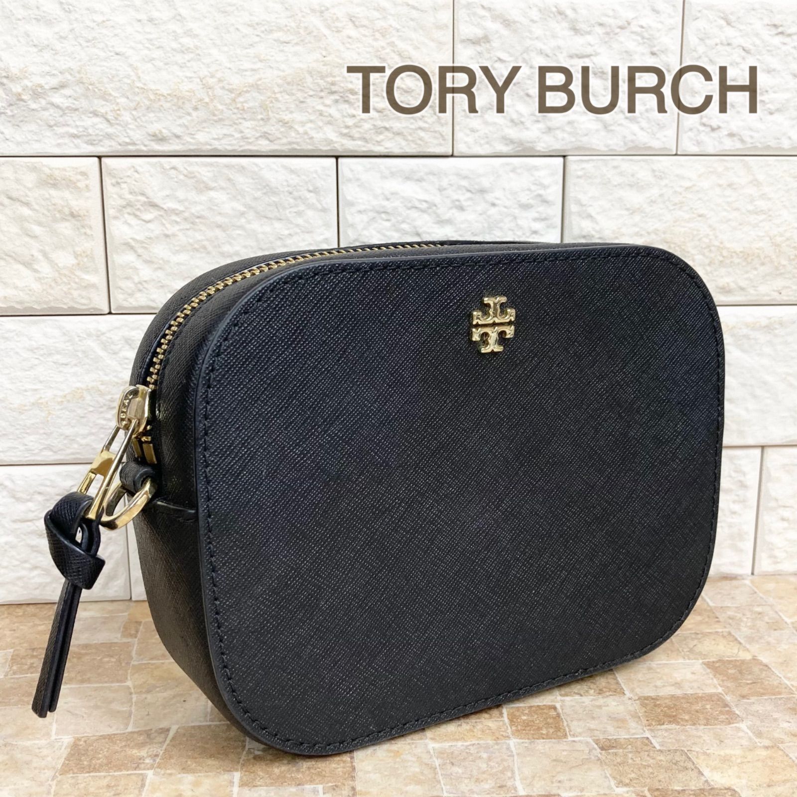 美品】TORY BURCH エマーソン カメラバッグ ポーチ カーフレザー