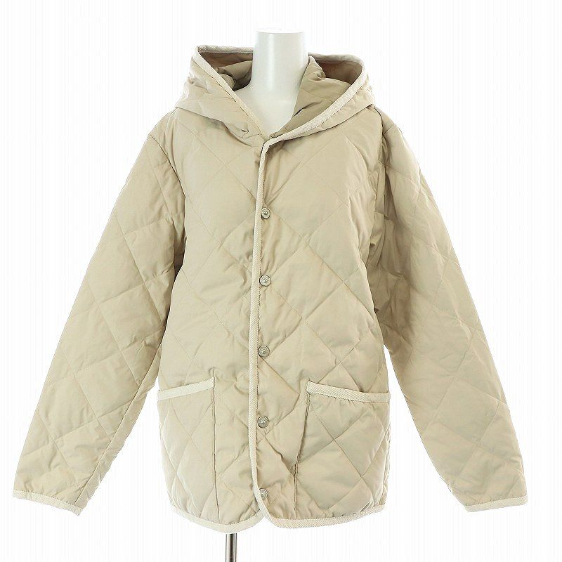 SHIPS any別注】TAION: パイピング ノーカラー キルティング コート