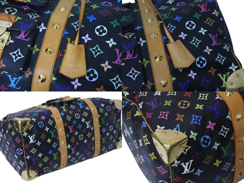 ルイヴィトン × 村上隆　マルチカラー　キーポル45 ブラック　ボストンバッグ 楽天市場】LOUIS VUITTON ルイヴィトン × 村上隆 モノグラム