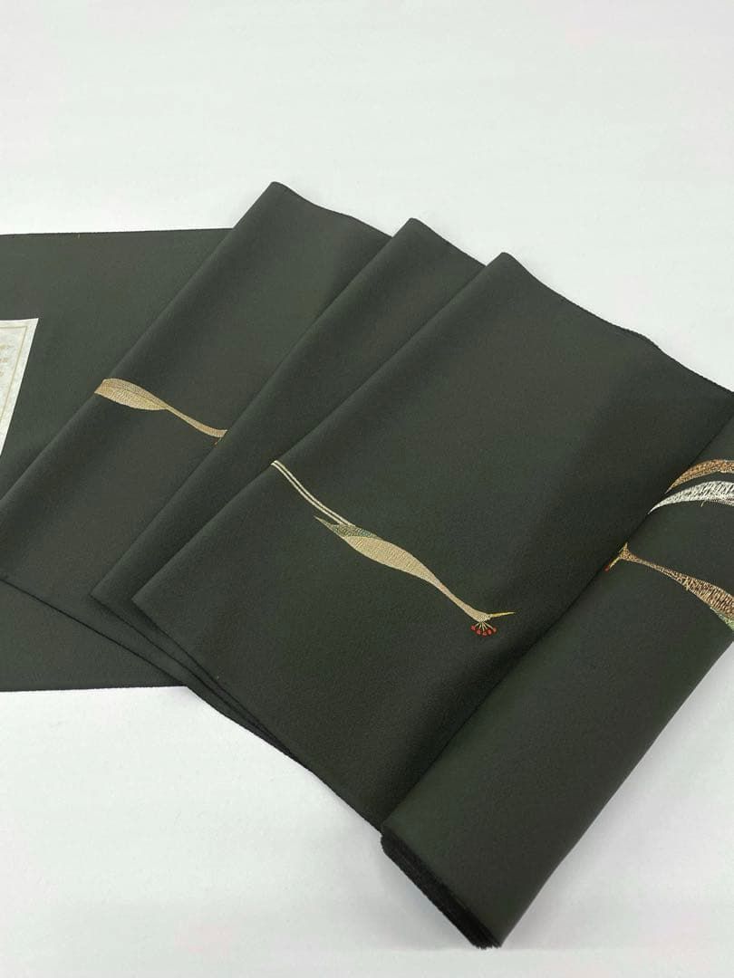 1【未使用】付け下げ　浜ちりめん　反物　正絹 着物 反物 正絹 色無地 浜ちりめん 藤紫 慶弔 両用 縮緬 着尺 きもの