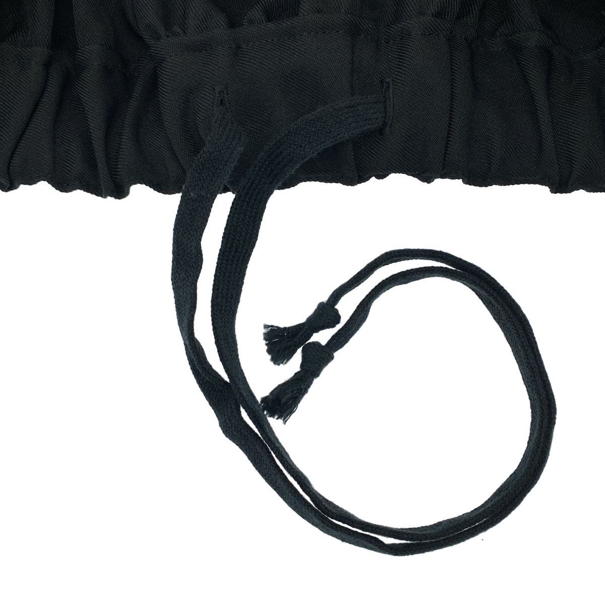 COMME des GARCONS コムデギャルソン ポリエステル 変形 断ち切りドローストリング ティアード ボリューム スカート M ブラック レディース SIROKUMA-CORPORATION_COM