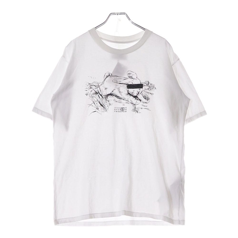 【~5/31まで】MM6 ラビットプリントTシャツ S MM6 Maison Margiela (エムエムシックスメゾンマルジェラ) 25SS RABBIT