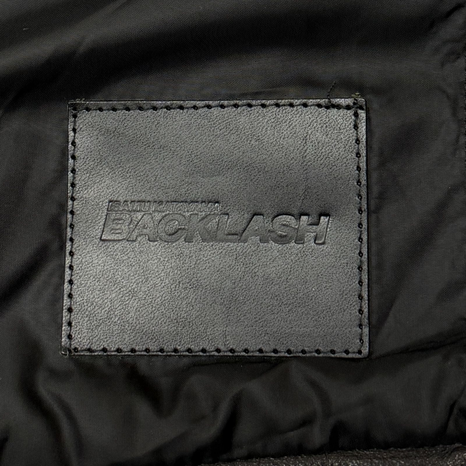 参考上代176000円 ISAMU KATAYAMA BACKLASH ラビットファー ナイロン リバーシブルブルゾン ナイロンジャケット イサムカタヤマ バックラッシュ 2005-01 ブラック M 92348A7 KANDAIZUMI_COM