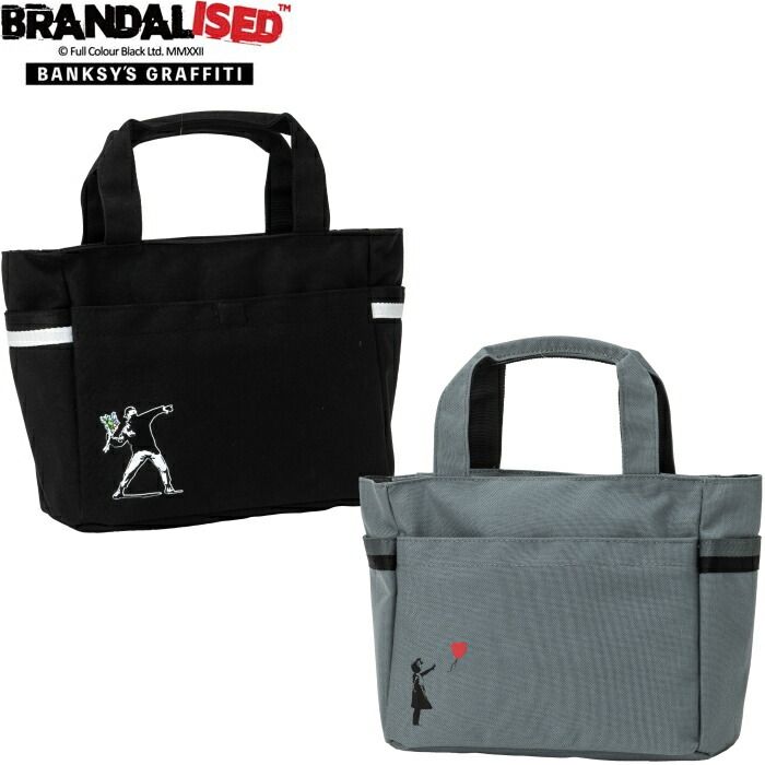 新品 バンクシー ゴルフ トートバッグ Flower-bombe Banksy バンクシー ゴルフ BARB-02 ラウンドポーチ ラウンドバッグ