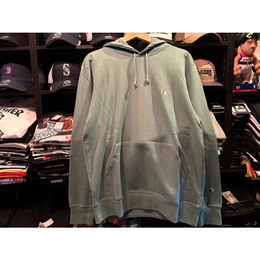 Champion フーデッドスウェットシャツ 24SS ベーシック チャンピオン(C3-Y136)ミネラルグリーン XLサイズ