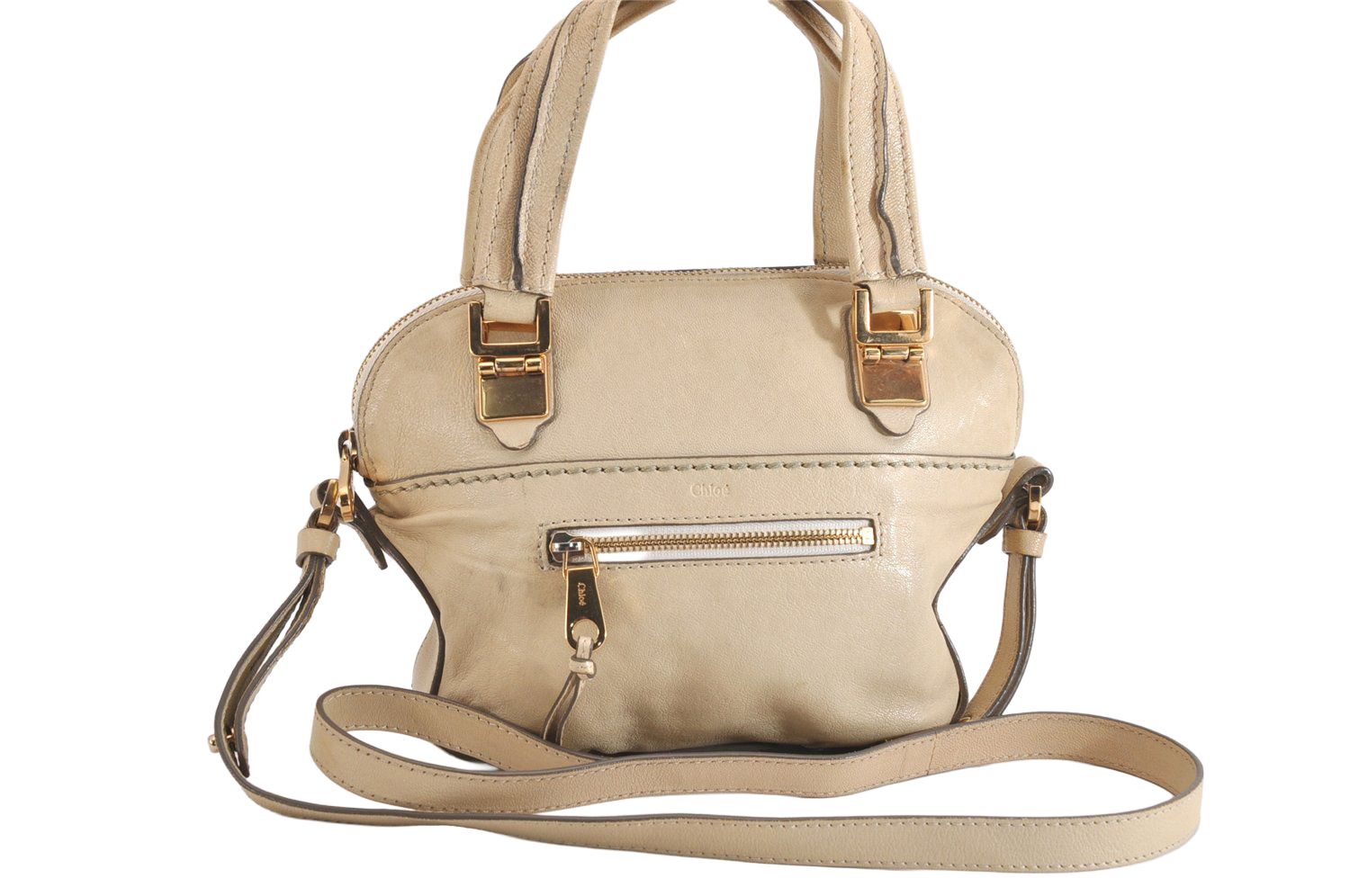 Chloe クロエ アンジー 2Way ショルダー クロス ハンドバッグ レザー 