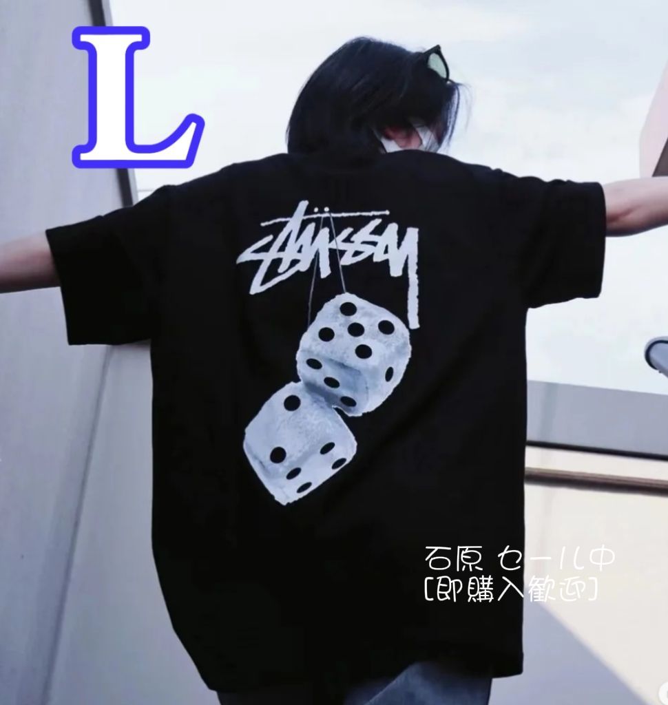 STUSSY FUZZY DICE TEE ステューシーtシャツ男女兼用 L