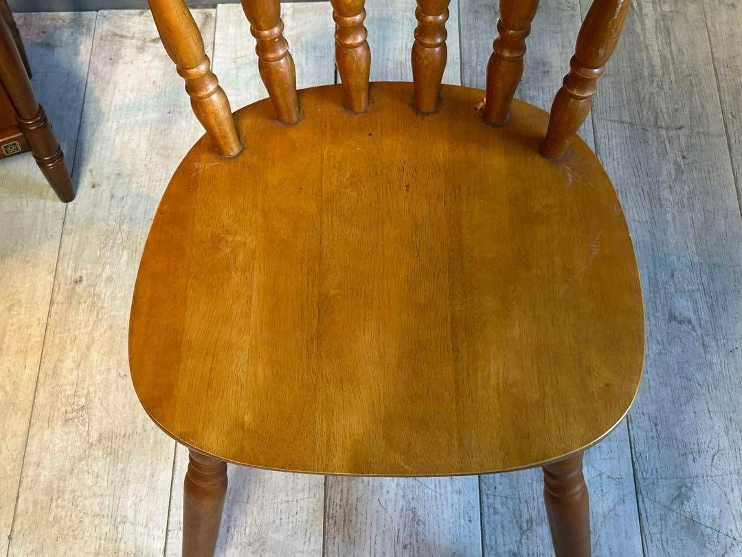 飛騨産業　キツツキ　ウィンザーチェア　スポークチェア　アンティーク　SZ ② 飛騨産業 キツツキマーク ウィンザーチェア スポークチェア SZ