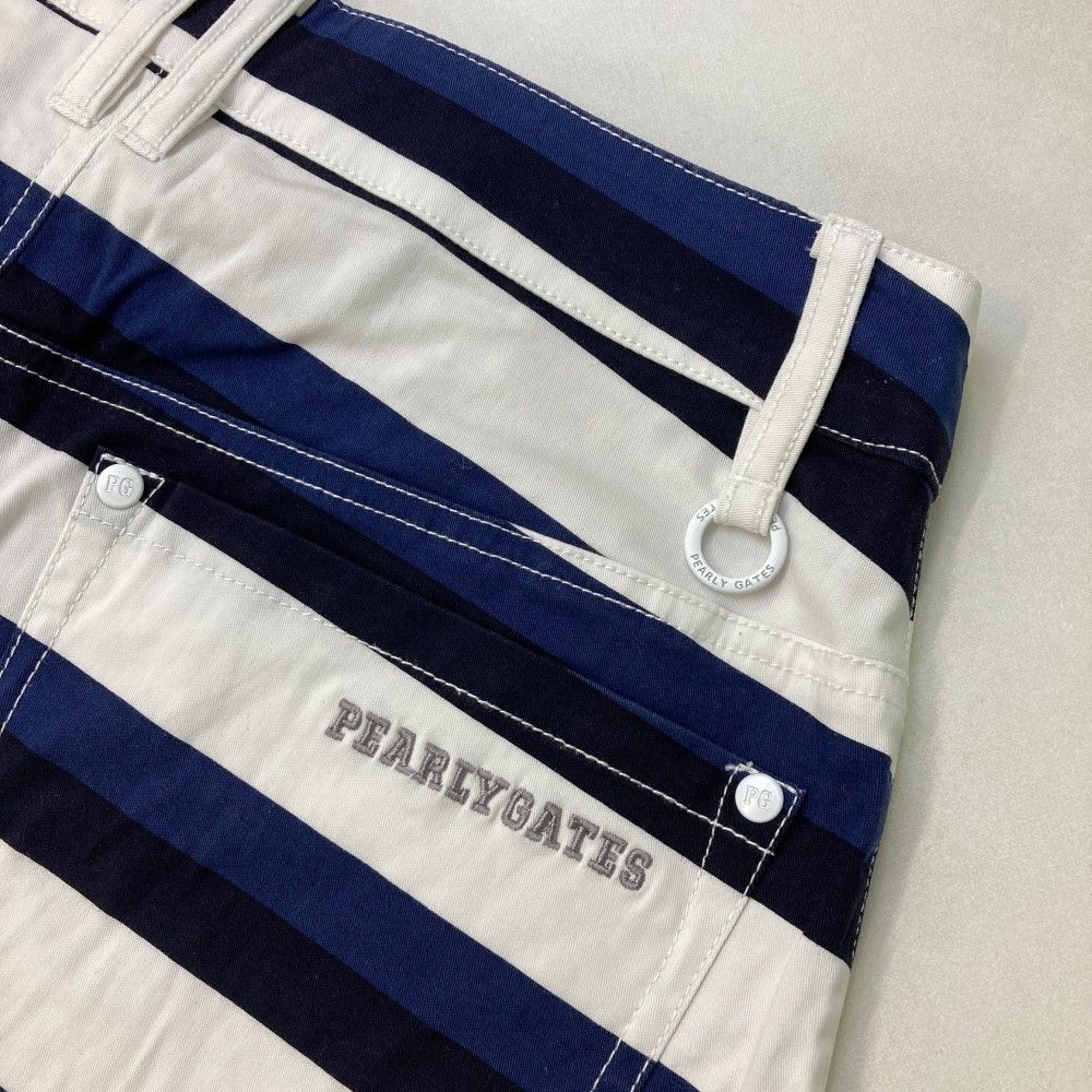サイズ：0 PEARLY GATES パーリーゲイツ ミニスカート ボーダー