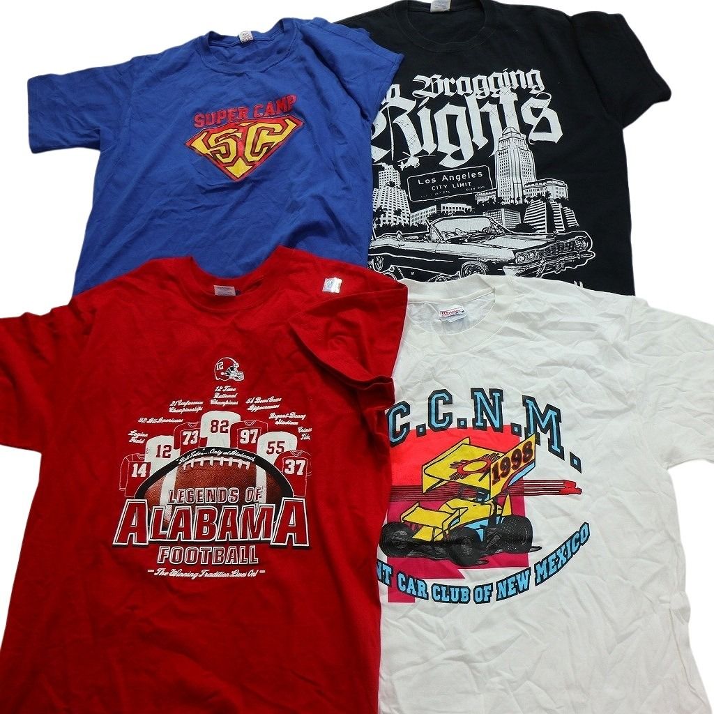 2025，HOT 古着卸 まとめ売り USA製 半袖Tシャツ 14枚セット (メンズ XL /2XL /3XL ) ヘインズ ヒューストン ARMY ミリタリー NB7279 1円スタート