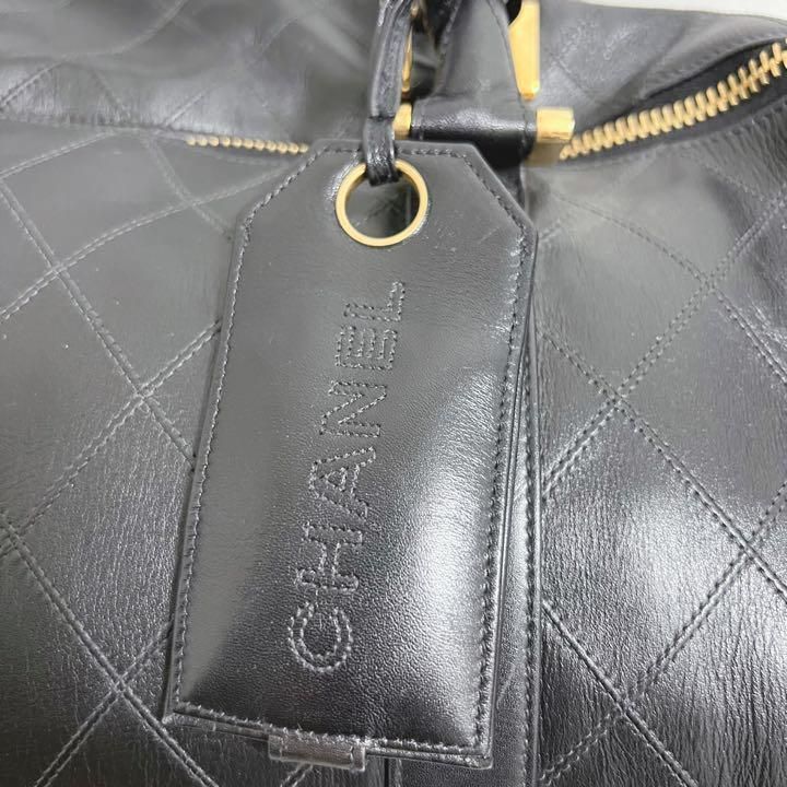 カーキ×インディゴ CHANEL シャネル ビコローレ ラムスキン 2way