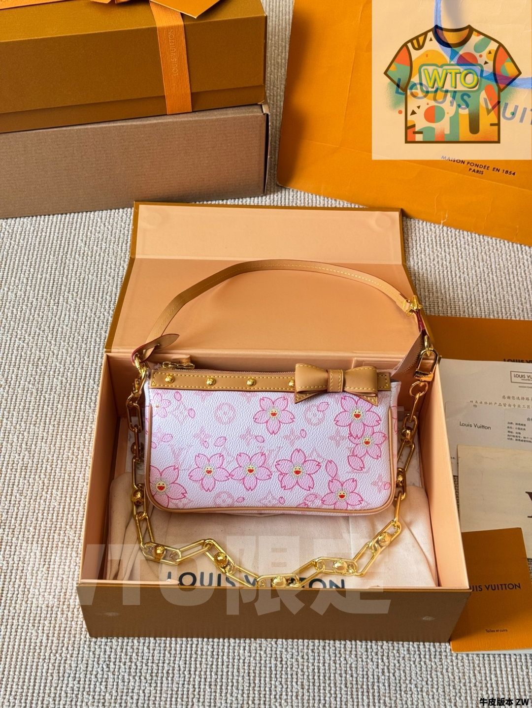 今日WTO】Louis Vuitton x 村上隆 桜ピローバッグ-WTO輸入-BF74