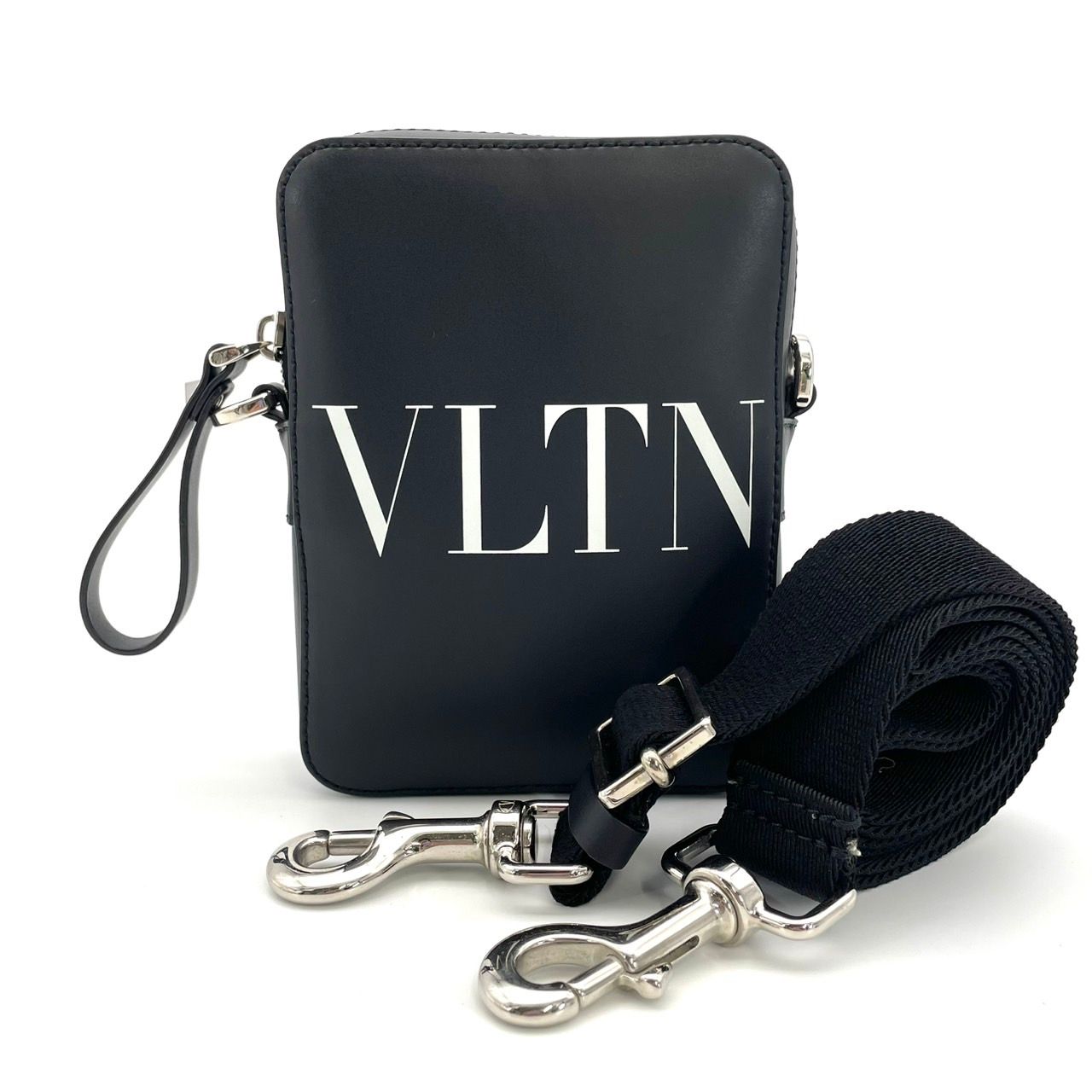 ヴァレンティノガラヴァーニ VALENTINO ショルダーバッグ ブラック レザー VLTN ロゴ 7-5-558