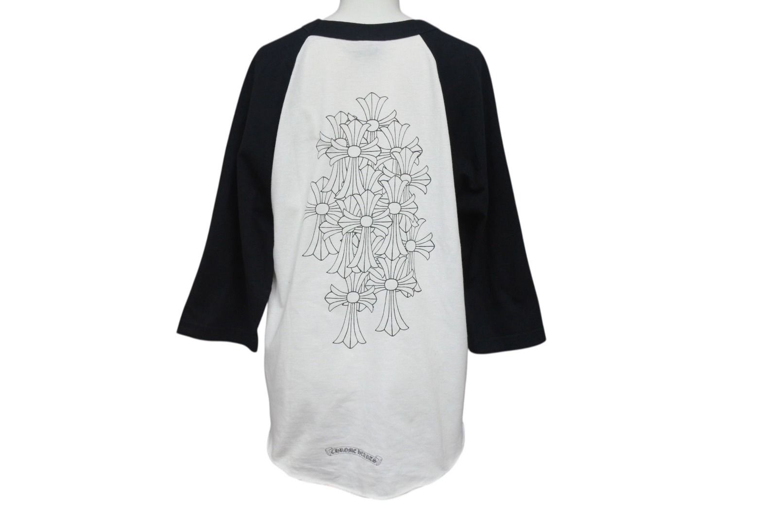 CHROME HEARTS クロムハーツ ラグラン 7部丈Tシャツ サイズM CHクロス 