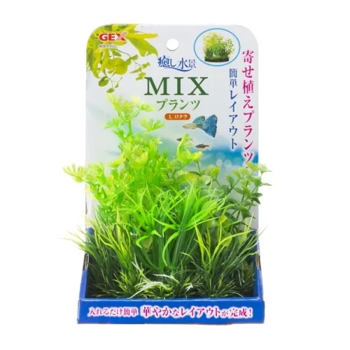 魚用品・水草 【同梱】【6個セット】ジェックス癒し水景MIXプランツLロタラ