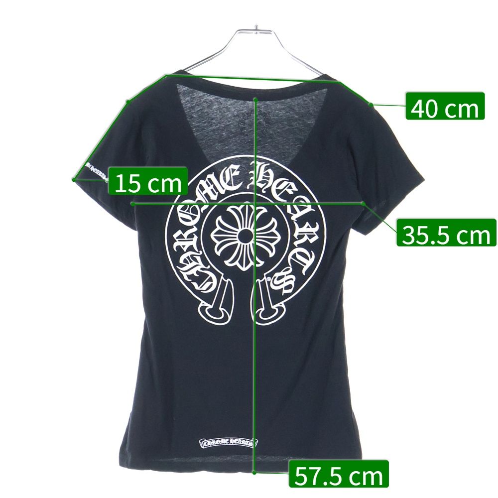 CHROME HEARTS (クロムハーツ) ホースシュー プリント Vネック