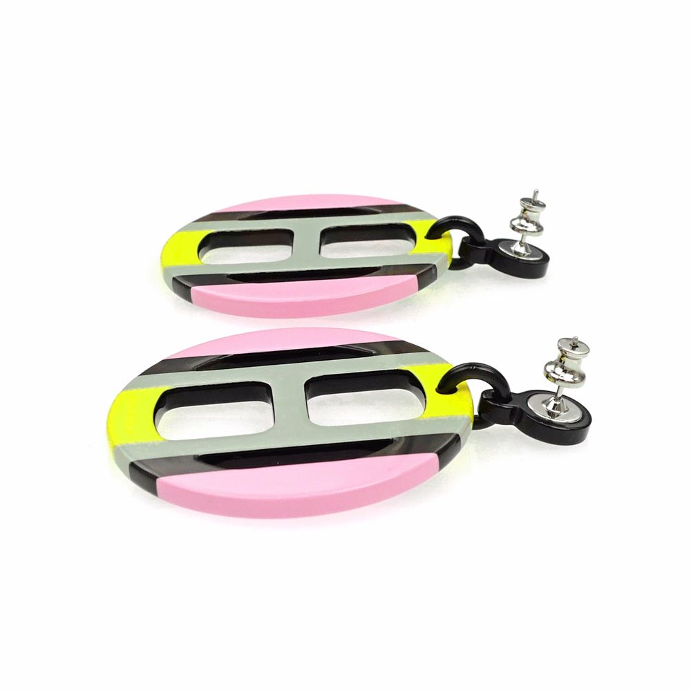 ◇エルメス◇ Hエキップ ピアス 両耳用 バッファローホーン イエロー ブランド HERMES - エルメス HERMES Hエキップ バッファローホーン オーブ