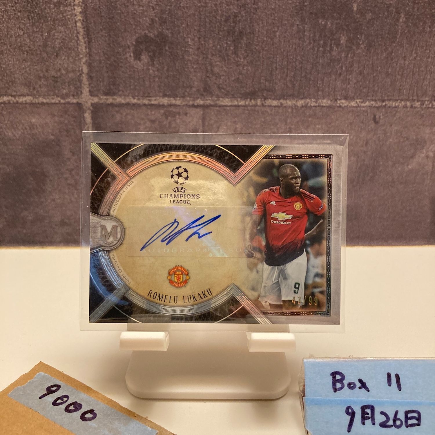 2018 Topps Romelu Lukaku 43|99 直筆サインカード Manchester United FC UEFA Champions League Archival Autograph カード WWW_NOITHATQUANGTHANH_NET
