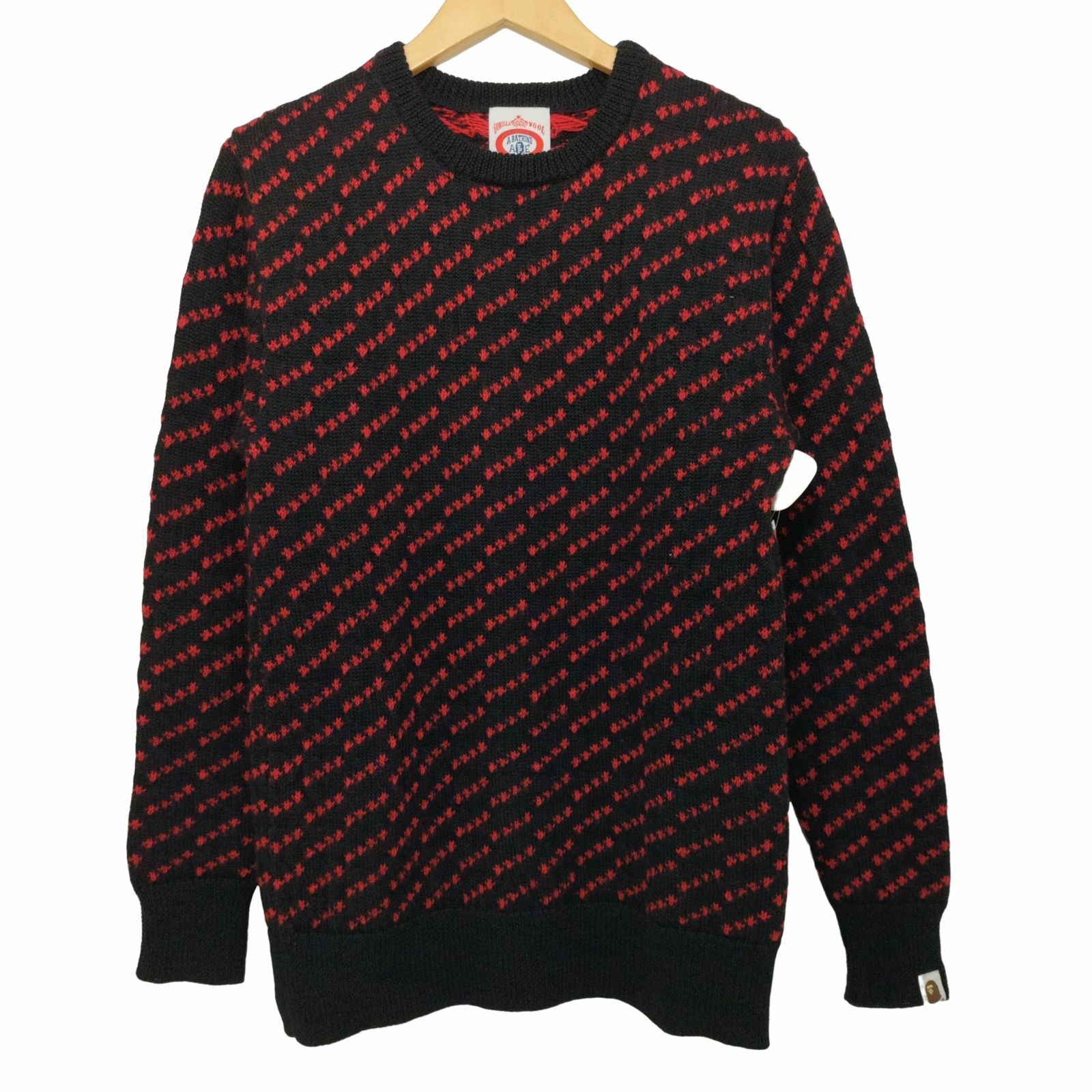 アベイシングエイプ A BATHING APE 総柄 クルーネック プルオーバー 