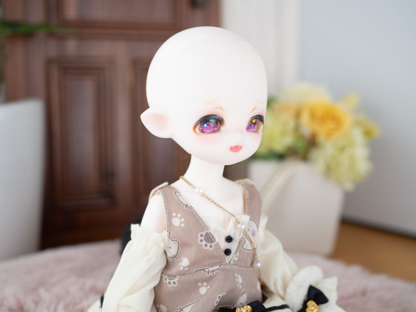 カスタムヘッド ブラインドドール＋おまけレジンアイ ハンドメイド 