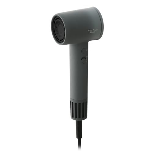 MiCOLAアイリスオーヤマ ドライヤー プラスマイナスイオン ヘアドライヤー 静電気抑制 大風量 速乾 軽量 ダメージケア 4段階温度調節 ダークグレー HDR-M301-V