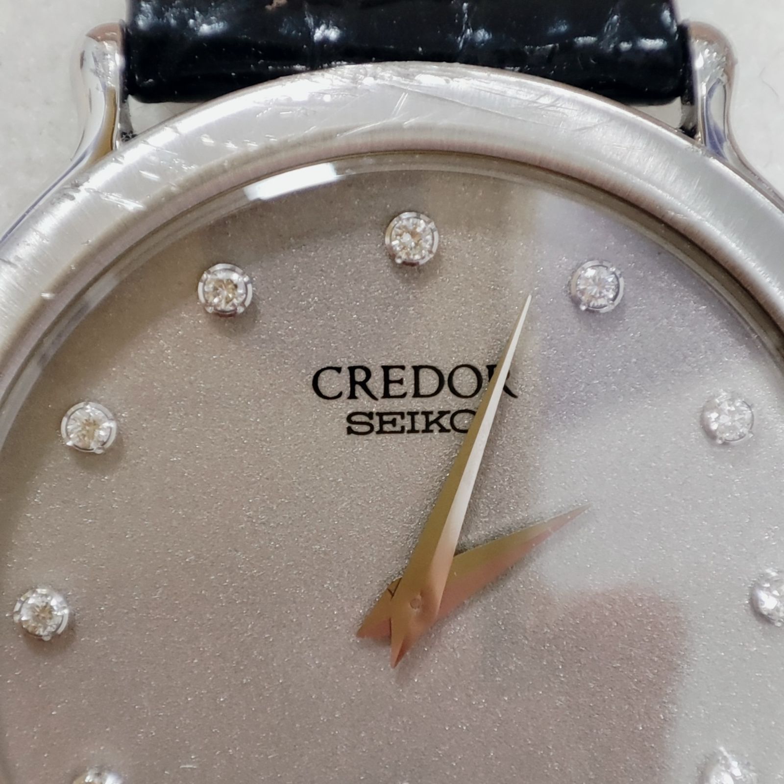 SEIKO セイコー クレドール メンズ 2F70-0541 Pt900 電池交換済/稼働品 プラチナ 12Pダイヤ クォーツ シルバー CREDOR  - メルカリ