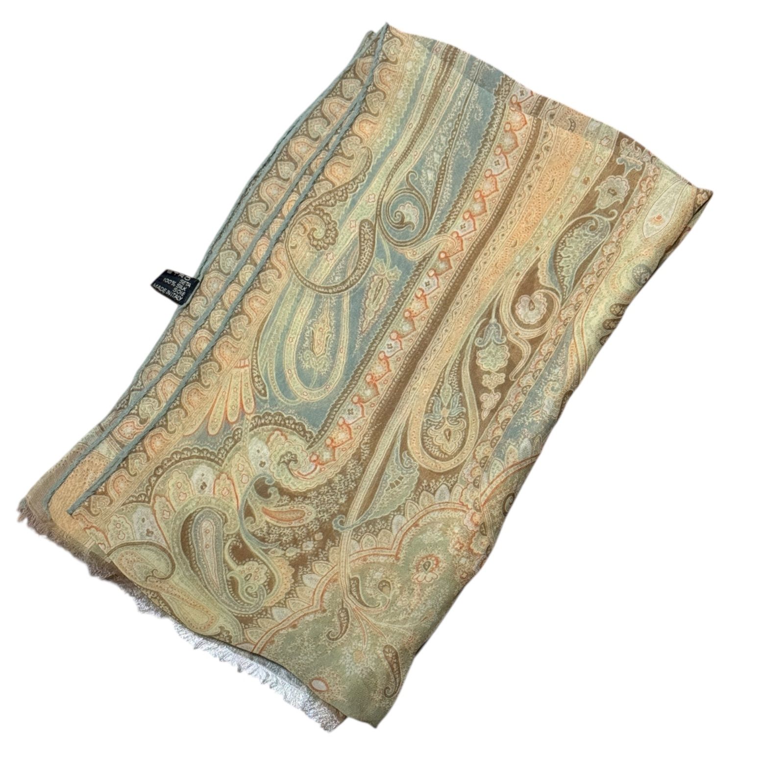 Z1386 【美品】 ETRO エトロ スカーフ ペイズリー シルク レディース