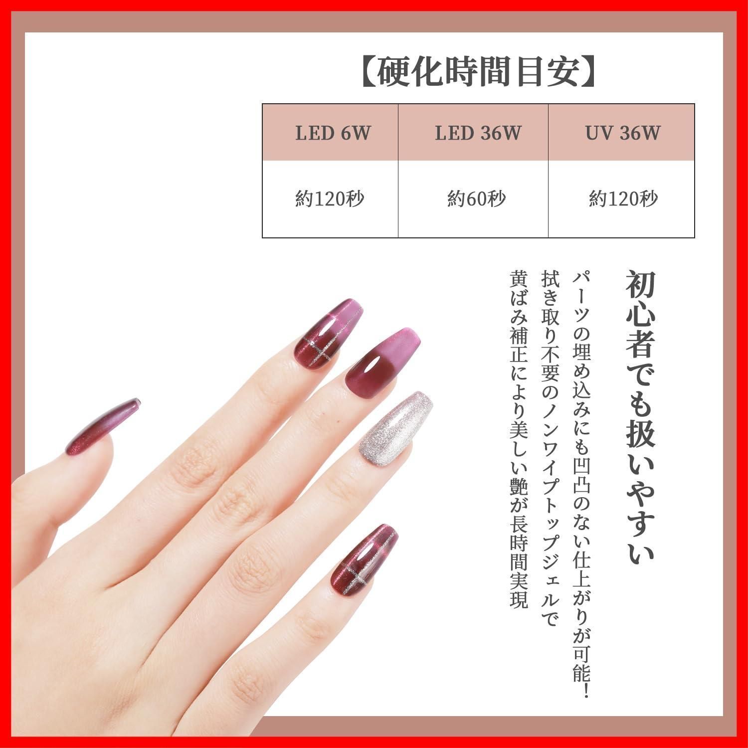 ❤ジェルネイル ノンワイプトップコート＆ベースコート 15ml 2本セット