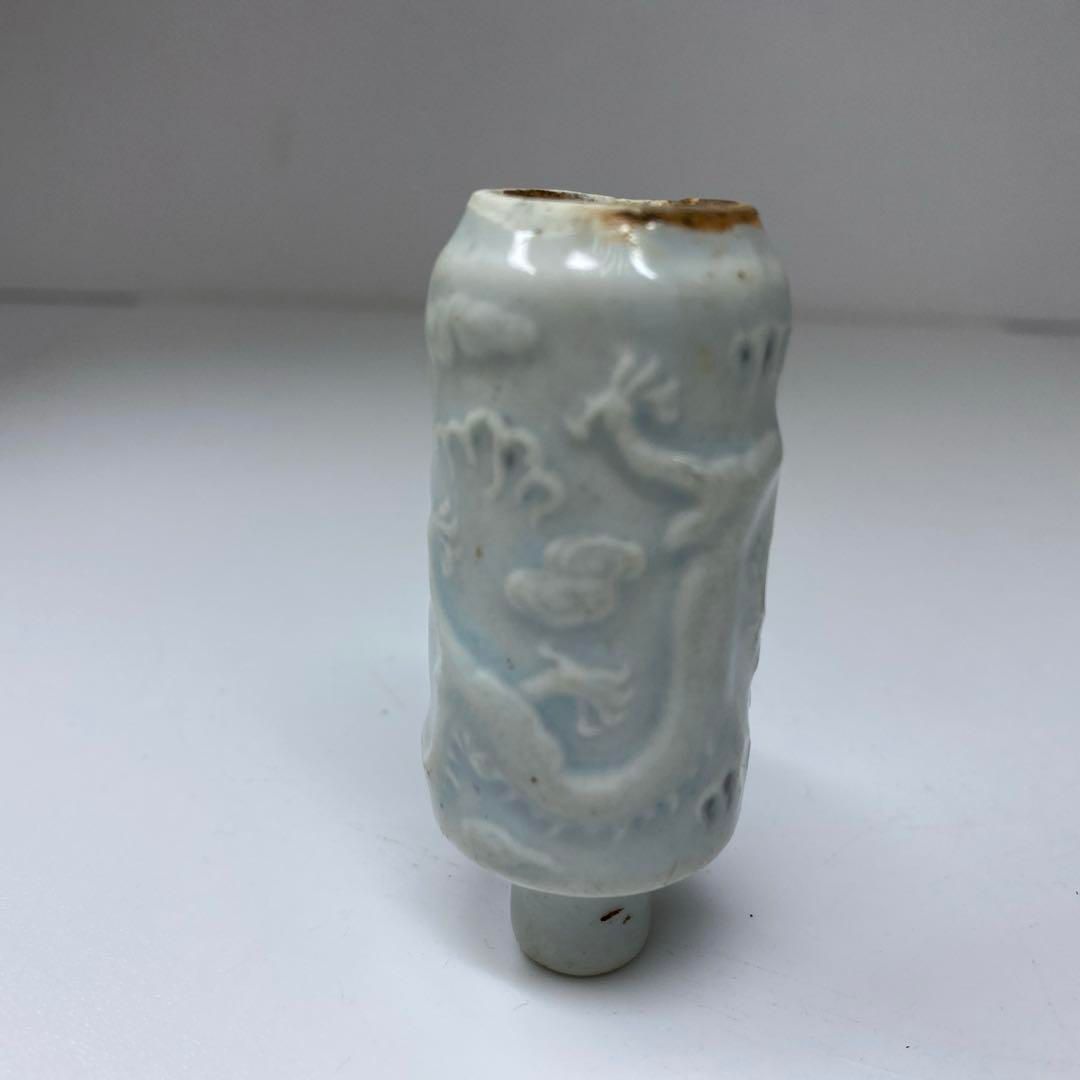  中国清時代 青白磁 鼻煙香 高さ約6 7㎝ 東さ6 1014 2 F 陶芸 工芸品