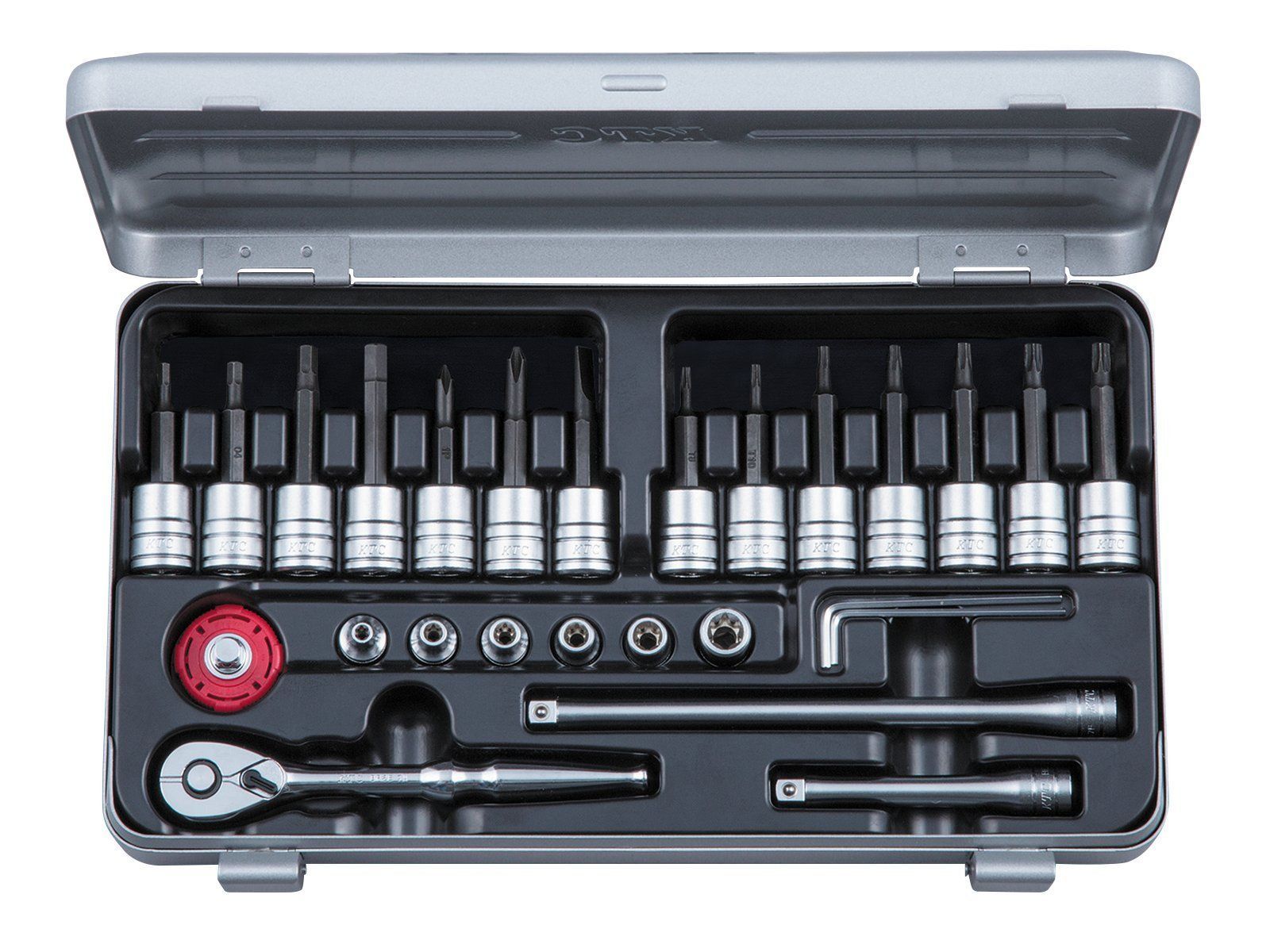 京都機械工具(KTC) 6.3sq.T型トルクス・E型トルクスヘキサゴンビットソケットレンチセット TBT226TH