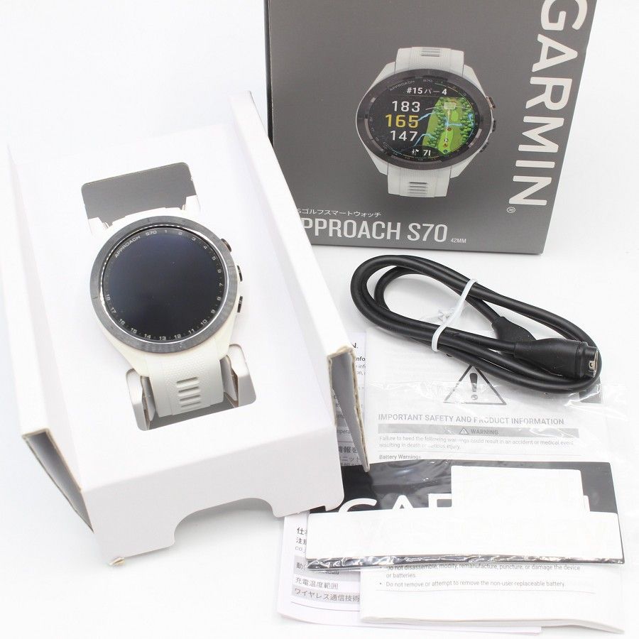 GARMIN Approach S70 42mm White 010-02746-20 スマートウォッチ アプローチ ガーミン 本体