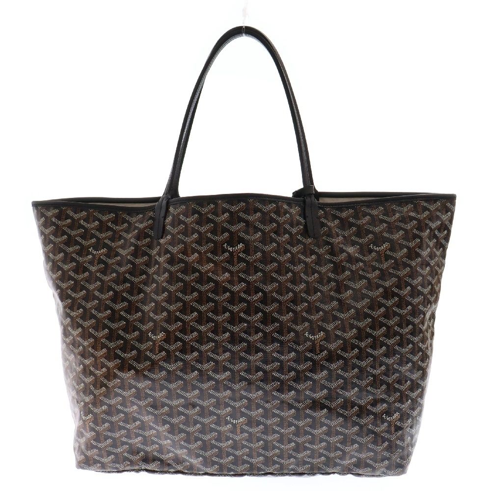 GOYARD ゴヤール サンルイ GM レザー ハンド トートバッグ グレー 総柄