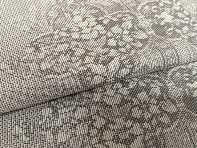 平和屋着物○本場大島紬 白大島 7マルキ 総絣 草花間道 暈し染め 正絹