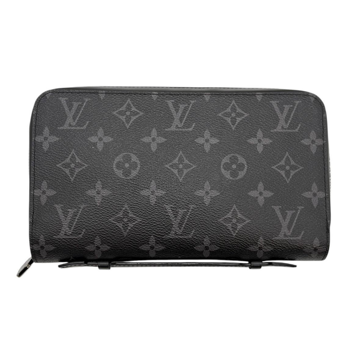 ♪3232 ルイヴィトン 長財布 ジッピーXL M61698 モノグラム エクリプス LV 財布 ブラック グレー シルバー金具 LOUIS VUITTON
