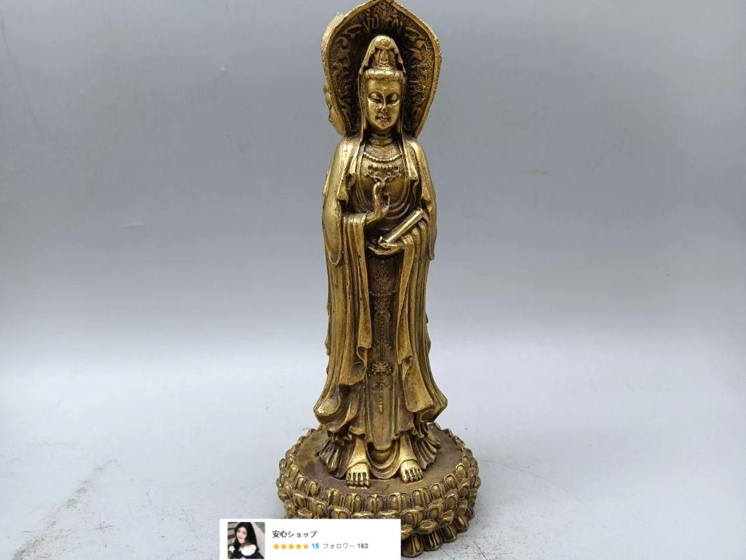 仏教美術 三面観音菩薩仏像 銅製 仏像 彫刻 置物 開運 風水 仏教美術 三面観音菩薩仏像 銅製 仏像 彫刻 置物 開運 風水