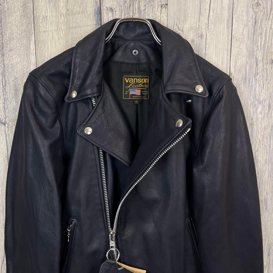新品】Vanson バンソン ダブル ライダース レザージャケット 36 - メルカリ