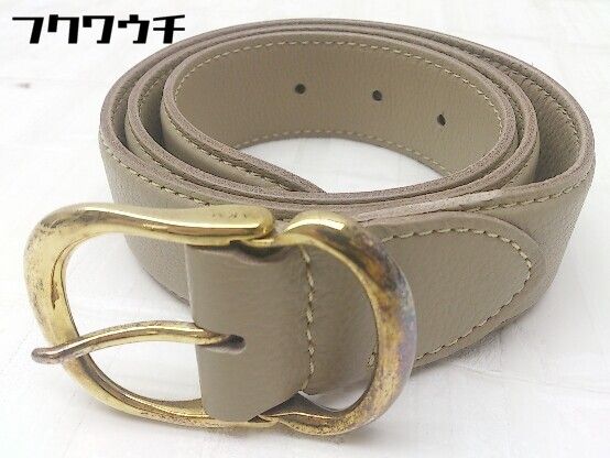 未使用 AKM エイケイエム ベルト レザー 6穴 牛革 シルバーバックル 銀  