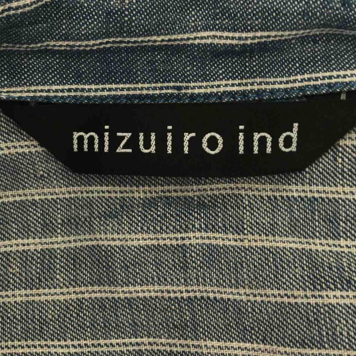 ミズイロインド　リネンストライプオールインワン mizuiroind（ミズイロインド）の「リネンストライプ