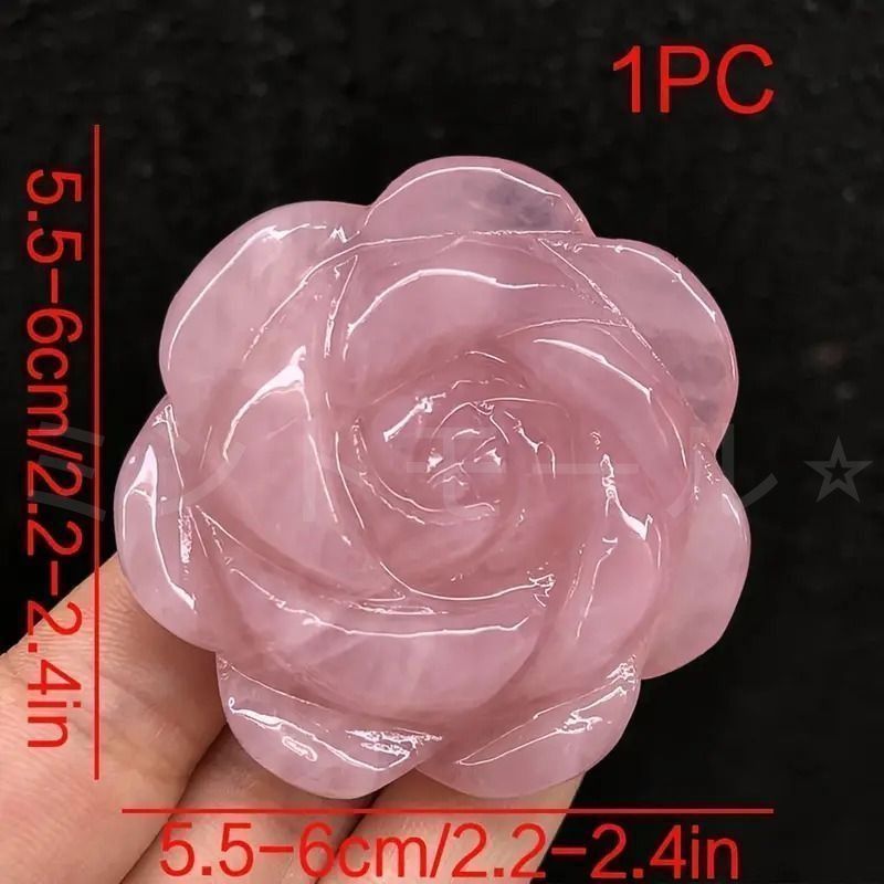 天然石 ローズクォーツ ピンク 花 フラワー ストーン インテリア 置物