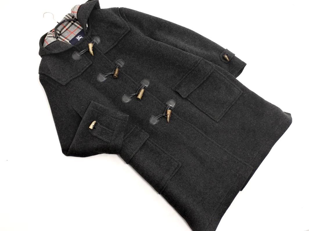 BURBERRY バーバリー カシミヤ混 ダッフル コート sizeL|ダークグレー ◎メンズ