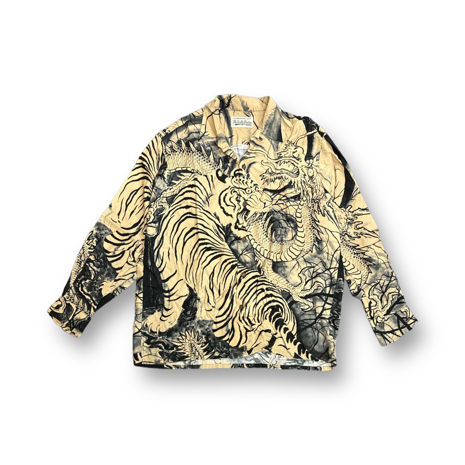 定価47300円 WACKO MARIA × TIM LEHI 22AW L/S HAWAIIAN SHIRT ロングスリーブハワイアンシャツ トラ  虎 タイガー ワコマリア ティムリーハイ コラボ 22FW-WMS-HI04 ベージュ L 62644A6 - メルカリ