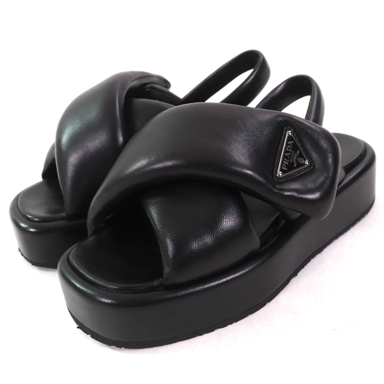 【PRADA】トライアングルロゴ スリッパ PRADA - ○新品/正規品○ PRADA Padded トライアングル ロゴ
