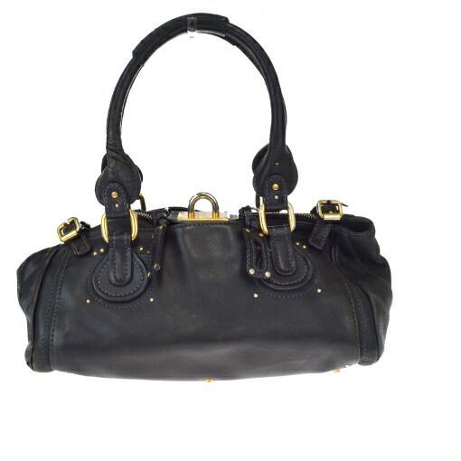 【中古】 クロエ(Chlou0026eacute;) パディントン レザー ショルダーバッグ ブラック 07GA525
