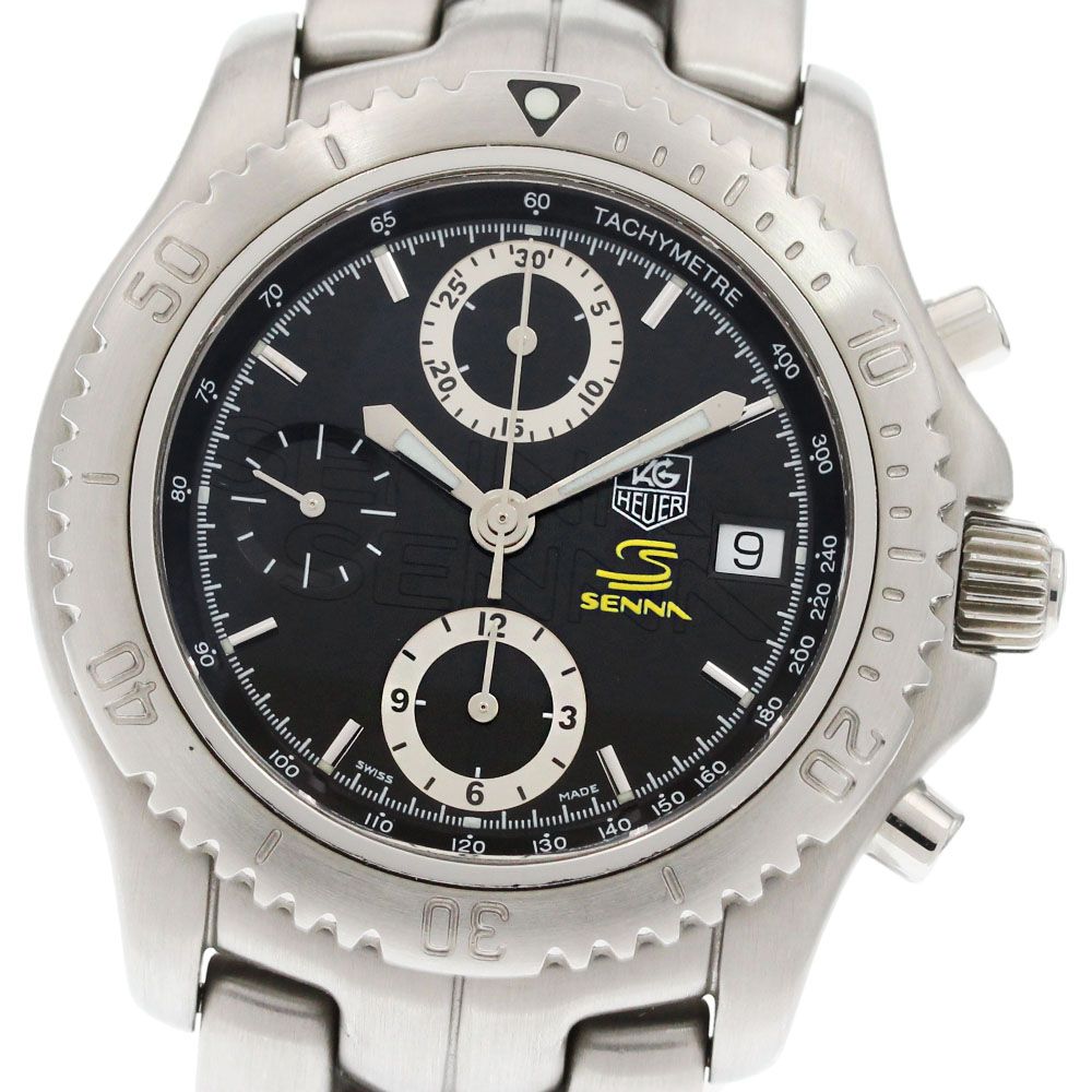 タグホイヤー TAG HEUER CT5114 リンク アイルトン・セナ クロノグラフ 自動巻き メンズ良品_864530
